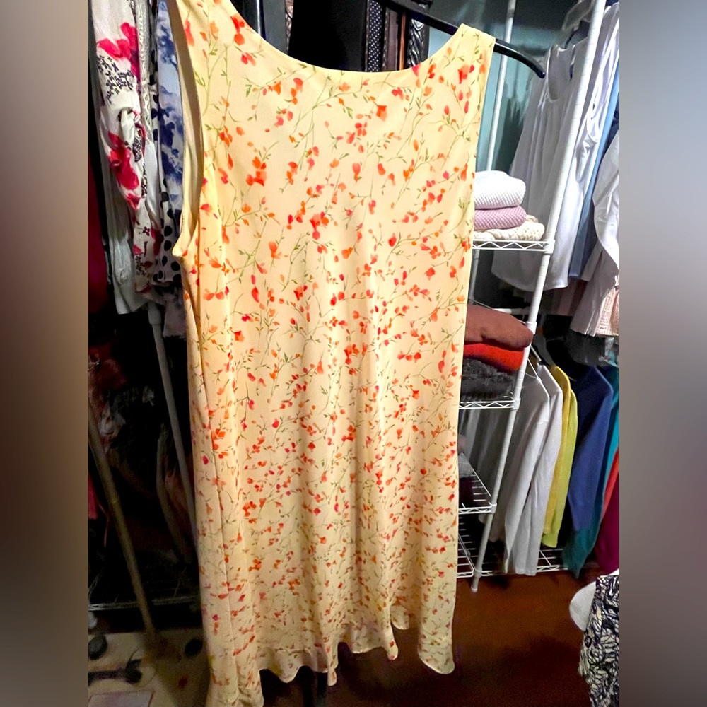 Sleeveless Summer Dress in Yellow and pink (Junior)
